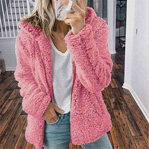 Alueeu Abrigo Mujer Invierno Talla Grande Chaqueta Caliente Pullover Sudadera Transpirable Portable Tops Outerwear Jersey Engrosamiento de Felpa Cálida