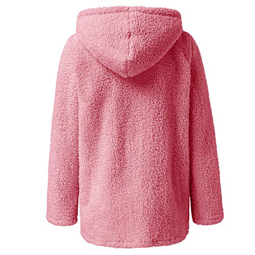 Alueeu Abrigo Mujer Invierno Talla Grande Chaqueta Caliente Pullover Sudadera Transpirable Portable Tops Outerwear Jersey Engrosamiento de Felpa Cálida