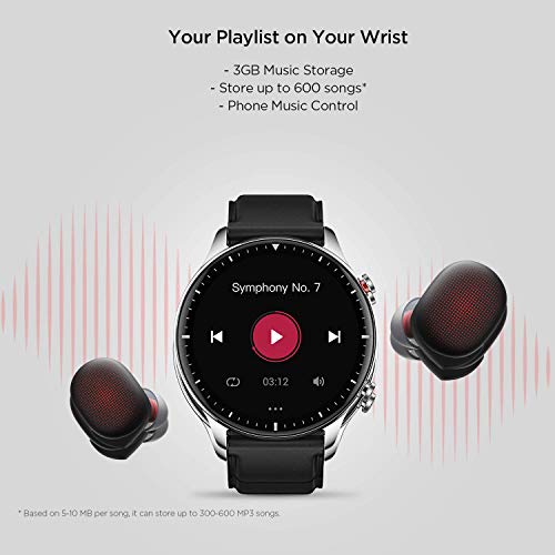 Amazfit GTR 2 Smartwatch Reloj Inteligente Fitness 12 Modos Deportivos 5 ATM Alexa Asistente Voz 3GB Almacenamiento de Música Llamadas telefónicas Bluetooth Stainless