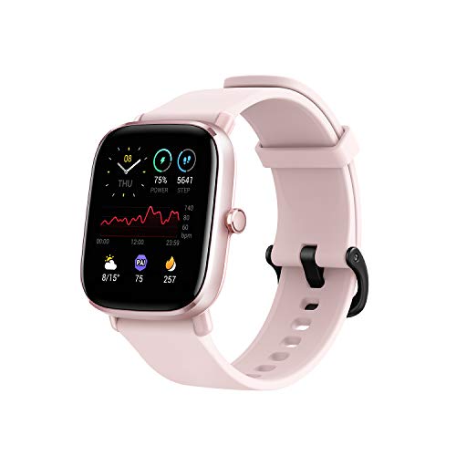 Amazfit GTS 2 Mini - Reloj Inteligente Smartwatch Duración de Batería14 días 70 Modos Deportivos Medición del Nivel SpO2 Monitorización de Frecuencia Cardíaca, (Color Rosa)