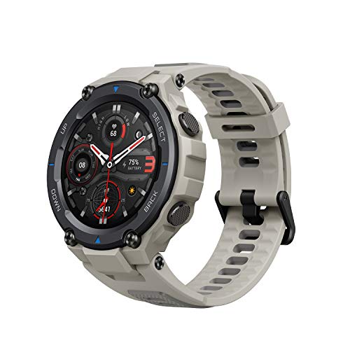 Amazfit T-Rex Pro Smartwatch Fitness Monitor de Sueño y Ritmo cardiaco 10 ATM GPS Reloj Inteligente Deportativo con más de 100 Modes Deportes Duración de batería 18 días Resitente Diseño Gris