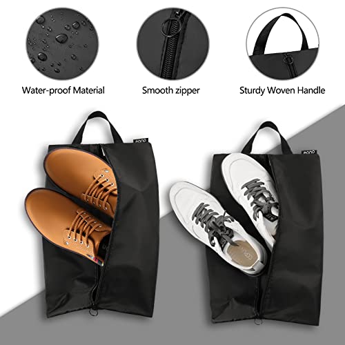 Amazon Brand - Eono Bolsas de Zapato de Viajes Grandes Bolsas de Almacenamiento de Zapatos Accesorios de Viaje con la Cremallera Bolsa de Nilón Impermeable para Hombres y Mujeres - 4-Pcs (2XL+2L)