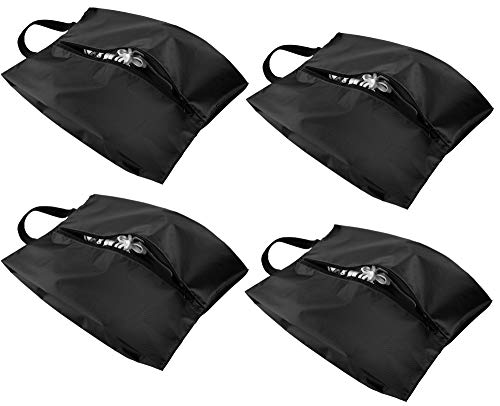 Amazon Brand - Eono Bolsas de Zapato de Viajes Grandes Bolsas de Almacenamiento de Zapatos Accesorios de Viaje con la Cremallera Bolsa de Nilón Impermeable para Hombres y Mujeres - 4-Pcs (2XL+2L)