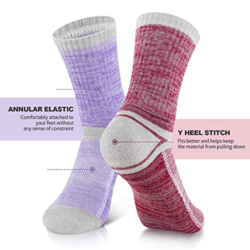Amazon Brand - Eono Calcetines Mujer, 5 Pares Calcetines Deportivos Transpirables para Mujer, Calcetines Señora de Algodón Multicolor Antiampollas para Caminar, Correr, Senderismo y Más