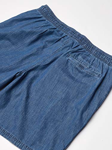 Amazon Essentials Drawstring Walk Short Pantalones Cortos, Lavado Medio, Chambray, M