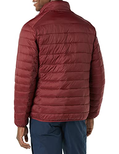 Amazon Essentials Lightweight Water-Resistant Packable Puffer Jacket Chaqueta, Rojo Oscuro, XXL