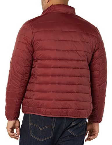 Amazon Essentials Lightweight Water-Resistant Packable Puffer Jacket Chaqueta, Rojo Oscuro, XXL