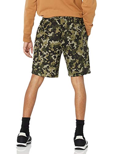 Amazon Essentials Pantalón Corto Cargo de Forro Polar, Verde Oliva, Camuflaje, XL