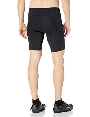 Amazon Essentials Pantalón Corto de Ciclismo Acolchado, Negro, L