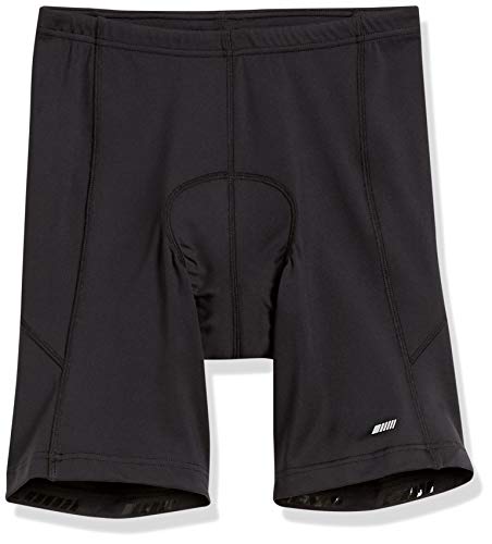 Amazon Essentials Pantalón Corto de Ciclismo Acolchado, Negro, L