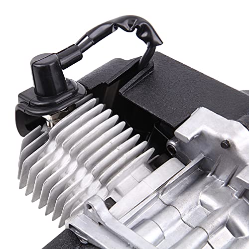 Ambienceo 49 CC Motor de 2 tiempos Motor de arranque por tracción Mini Pocket Pit Pullstart Carburador Filtro de aire Cabezal Dirt Bike Quad Pocket Bike