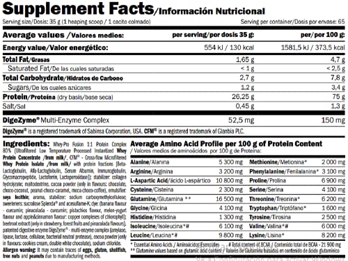 AMIX, Proteína Whey, Pure Fusión, Concentrado de Suero Ultra Filtrado, Sabor a Doble chocolate blanco, Proteínas para Aumentar Masa Muscular, Proteína Isolada con Splenda, Contiene L-glutamina, 2,3 Kg