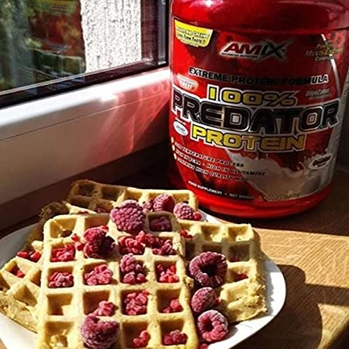 AMIX, Proteínas para Aumentar Masa Muscular con Sabor Chocolate, Predator en Formato Bote de 1 Kg, Ayuda al Crecimiento Muscular, Libre de Aspartamo, Ideal para Batidos de Proteínas