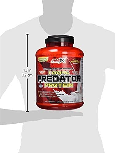 AMIX, Proteínas para Aumentar Masa Muscular con Sabor Chocolate, Predator en Formato Bote de 2 Kg, Ayuda al Crecimiento Muscular, Libre de Aspartamo, Ideal para Batidos de Proteínas