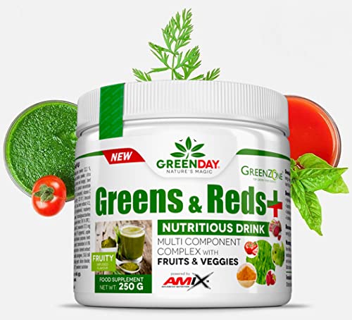 AMIX - Suplemento Alimenticio - Greens & Reds en Formato de 250 gramos - Gran Aporte de Vitaminas y Minerales - Mejora la Salud y Ayuda a Proteger tu Cuerpo