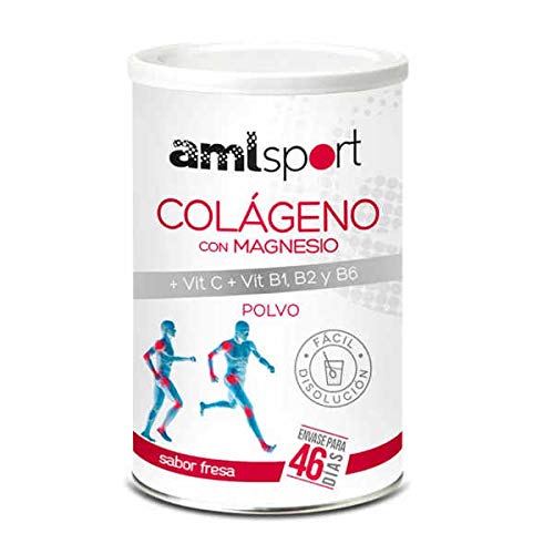 Amlsport Colageno con Magnesio + Vit. C, B1,B2 y B6 (sabor fresa) - 350 gr Fresa