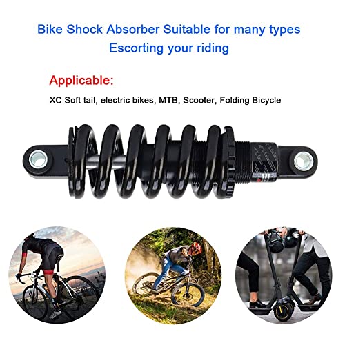 Amortiguadores traseros 2000lbs Mtb Amortiguador de bicicletas 125mm / 150mm / 165mm / 190mm Suspensiones de montaña Amortiguador for Xc Scooter eléctrico de cola suave Accesorios para bicicletas