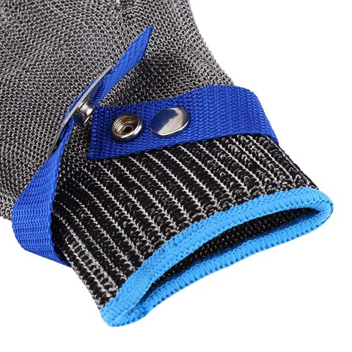 Amotorfly Guantes Carnicero Metalicos Acero Inoxidable De Malla Prueba De Corte Resistente ，Guantes De Trabajo Protectores De Seguridad Antiperforantes Adecuados Para Abrir Ostras