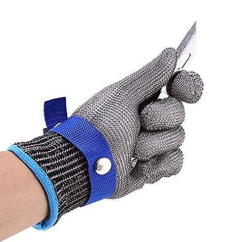 Amotorfly Guantes Carnicero Metalicos Acero Inoxidable De Malla Prueba De Corte Resistente ，Guantes De Trabajo Protectores De Seguridad Antiperforantes Adecuados Para Abrir Ostras