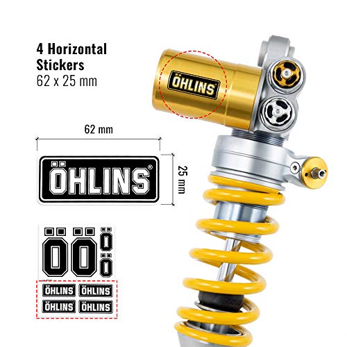 AMS Ohlins 8133 - Kit de pegatinas para horquilla de suspensión de motocicleta, 14 x 16 cm