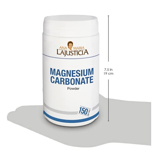 Ana Maria Lajusticia - Carbonato de magnesio – 180 gr. Disminuye el cansancio y la fatiga, mejora el funcionamiento del sistema nervioso. Apto para veganos. Envase para 150 días de tratamiento.