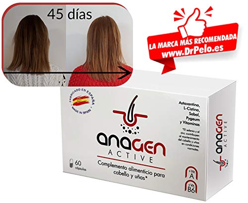 Anagen Active - tratamiento anti-caída de cabello | vitamina pelo con Bitoina, Zinc, vitaminas, Selenio, L-Cistina, Saw palmeto, Astaxantina | Crecepelo | crecimiento en hombres y mujeres (3 Cajas)