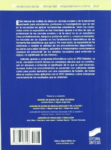 Análisis de datos en ciencias sociales y de la salud II: 3 (Síntesis psicología. Metodología de las ciencias del comportamiento)