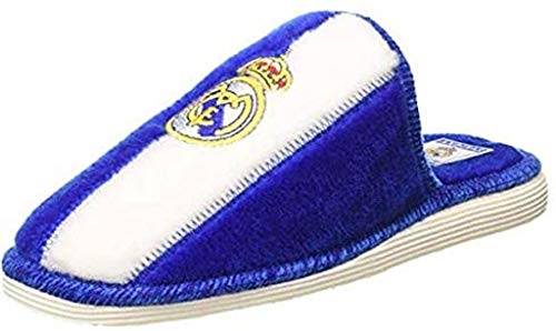 Andinas - Zapatillas de casa Real Madrid Oficial - Blanco-azul, 41