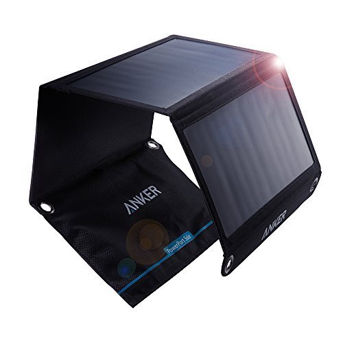 Anker Cargador solar 21W Dual USB, PowerPort Solar para iPhone 7 / 6s / Plus, iPad Pro / Air 2 / mini, Galaxy S7 / S6 / Edge / Plus, Note 5/4, LG, Nexus, HTC y más