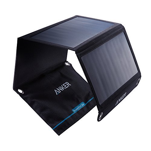 Anker Cargador solar 21W Dual USB, PowerPort Solar para iPhone 7 / 6s / Plus, iPad Pro / Air 2 / mini, Galaxy S7 / S6 / Edge / Plus, Note 5/4, LG, Nexus, HTC y más