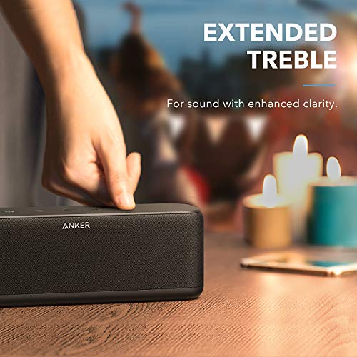 Anker SoundCore Boost Altavoz Bluetooth portátil 20W con tecnología BassUp, autonomía de 12h, IPX5, rango de conexión de 20 metros, con sonido y bajos superiores para iPhone, Samsung y otros