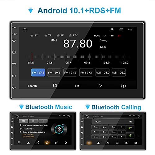 ANKEWAY 7 Pulgadas [2G+16G] Android Radio de Coche 2 DIN con RDS+FM+Navegación GPS/HiFi+WiFi+Bluetooth, 1080P HD Pantalla Táctil Sistema Multimedia Digital de Internet para Coche (2 DIN/DC-12V)
