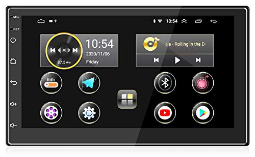 ANKEWAY 7 Pulgadas Radio de Coche 2 DIN Android 10,1 [2G+16G] Versión, FM/RDS Radio Coche Bluetooth con HiFi/WiFi/Navegación GPS, 1080P HD IPS Sistema Multimedia Internet del Coche de Pantalla Táctil