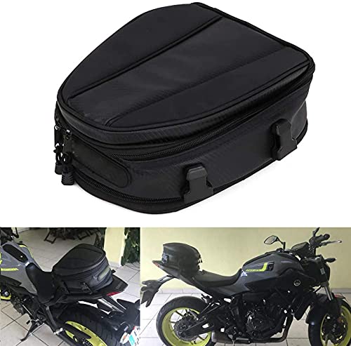 AnXin - Alforja para motocicleta, impermeable, bolsa de equipaje para el asiento trasero, multifuncional, de piel sintética, bolsa de deporte, 15 litros