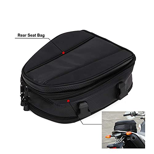 AnXin - Alforja para motocicleta, impermeable, bolsa de equipaje para el asiento trasero, multifuncional, de piel sintética, bolsa de deporte, 15 litros