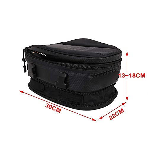 AnXin - Alforja para motocicleta, impermeable, bolsa de equipaje para el asiento trasero, multifuncional, de piel sintética, bolsa de deporte, 15 litros