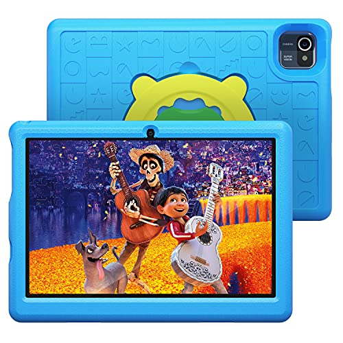 ANYWAY.GO 10.1 Pulgadas Tablet Niños, Android 10.0 Tablet Infantil, Pantalla IPS HD, 2GB + 32GB, QuadCore, Kidoz Preinstalado, WiFi, Bluetooth, Doble Cámara Tablet PC Juegos Educativos (Blue)