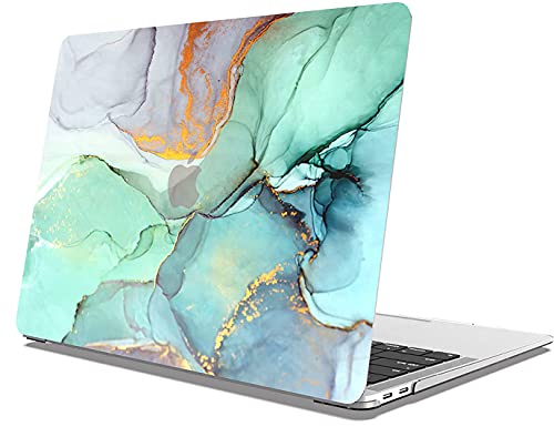 AOGGY - Carcasa compatible con MacBook Pro de 13 pulgadas 2020, versión A2338 M1/A2289/A2251, mármol de colores, carcasa rígida para 2020, MacBook Pro de 13 pulgadas, con Touch Bar y Touch ID – Verde