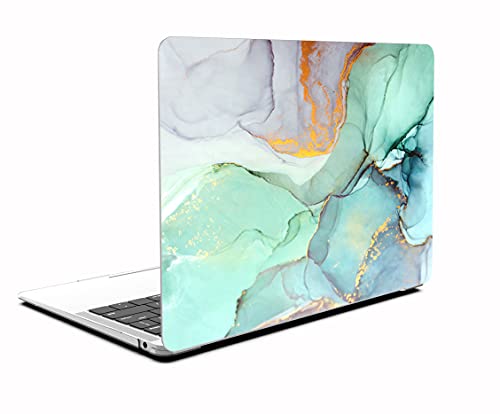 AOGGY - Carcasa compatible con MacBook Pro de 13 pulgadas 2020, versión A2338 M1/A2289/A2251, mármol de colores, carcasa rígida para 2020, MacBook Pro de 13 pulgadas, con Touch Bar y Touch ID – Verde