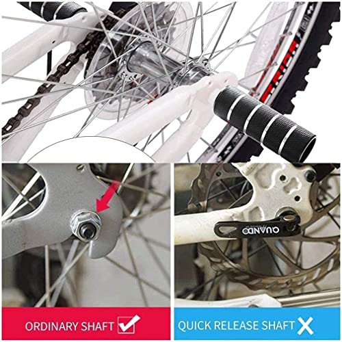 AONOEOK Pegs de Apoyo para Bicicletas,Clavijas de Acrobacia BMX Clavijas de Bicicleta,Aleación de Aluminio BMX Freestyle Pegs,BMX Accesorios (Negro 14m'm)