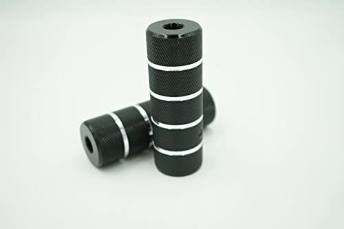 AONOEOK Pegs de Apoyo para Bicicletas,Clavijas de Acrobacia BMX Clavijas de Bicicleta,Aleación de Aluminio BMX Freestyle Pegs,BMX Accesorios (Negro 14m'm)