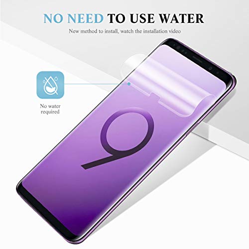 apiker 4 Unidades Protector Pantalla Soft TPU Compatible con Samsung Galaxy S9, 5.8 Pulgadas, Cobertura Máxima, Sin Burbujas, Sin Aplicación Húmeda, 24 Horas de Autocuración