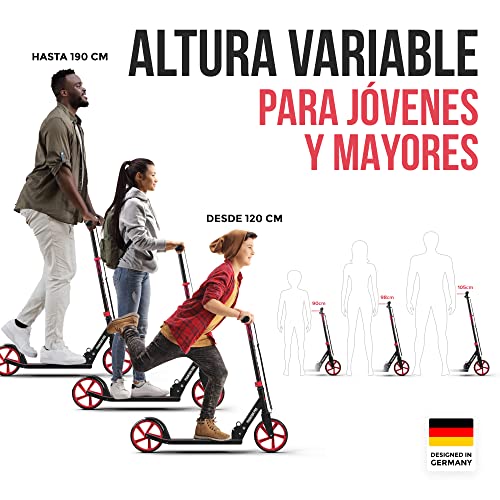 Apollo Patinete Urbano XXL Phantom Pro - Patinete de Grandes Ruedas de 200 m – City Scooter Plegable y Ajustable para Niños y Adultos