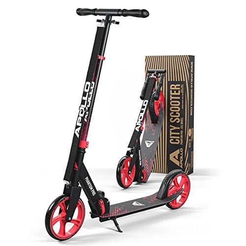 Apollo Patinete Urbano XXL Phantom Pro - Patinete de Grandes Ruedas de 200 m – City Scooter Plegable y Ajustable para Niños y Adultos