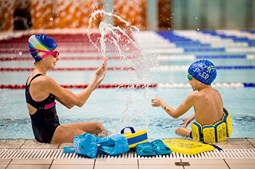 Aqua Speed Kieddie Cinturón de natación para niños | 6 Piezas | tamaño Ajustable | Ayuda a la flotabilidad | Apoyo | Rosa/Blanco