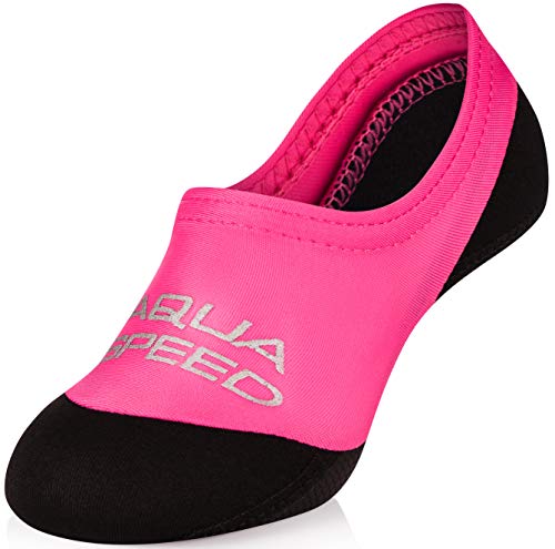 Aqua Speed Neo Socks Calcetines para Niños | Calcetines de Neopreno | Hijos | Suela Antideslizante | Elásticos | Fácil | Rosa | Tamaño: 32/33