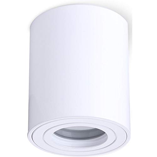 Aquarius Round Gu10 - Lámpara de techo led (aluminio y metal, IP44), color negro