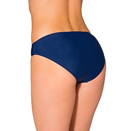 Aquarti Bragas de Bikini Clásica Cintura Estándar Mujer, Azul Oscuro, 38