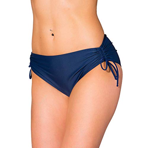 Aquarti Braguita de Bikini con Cordón Ajustable para Mujer, Azul Oscuro, 52