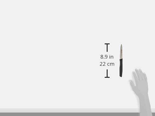 Arcos Serie Nova - Juego de 6 Cuchillos Mondadores Cuchillos para pelar, Hoja de Acero Inoxidable NITRUM de 100 mm, Mango de Polipropileno, Color Negro